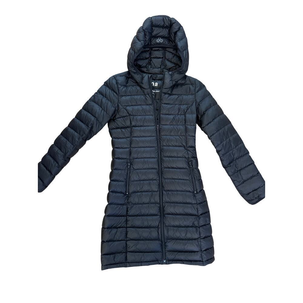 TNA Botanie Super LIght  Packable Puffer Coat Womens XXS Black Water repellent